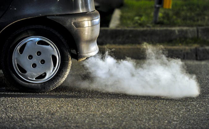 Main source of air pollution is vehicle exhaust fumes.