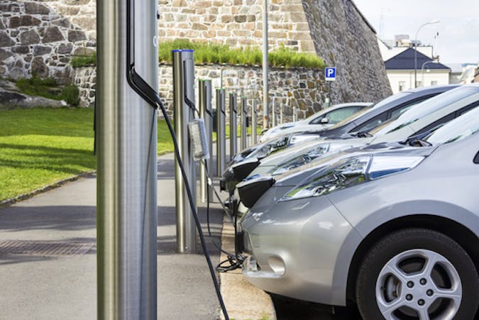 Charging station for electric and hybrid cars