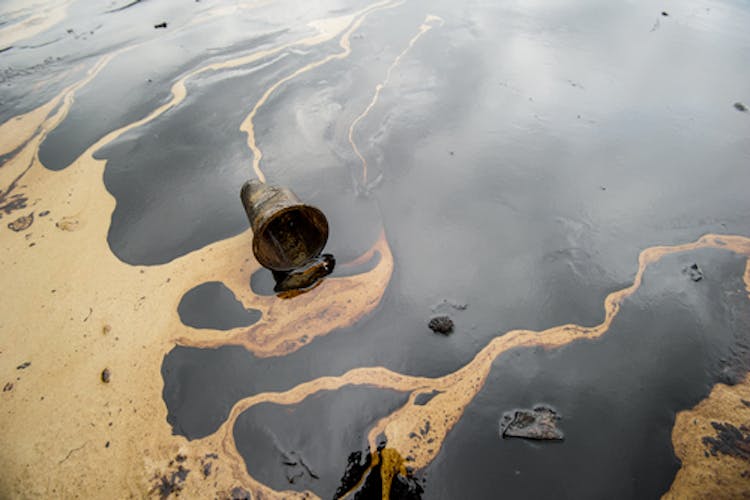 Transport of fossil fuels such as oil also increases risk of oil spills.