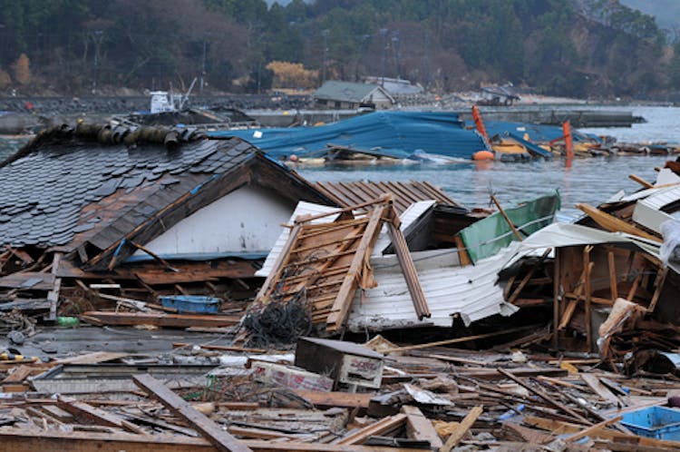 Impact of the Tōhuku tsunami which devastated the eastern coast of Japan.