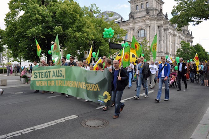 Protest against nuclear power in Berlin, Germany.